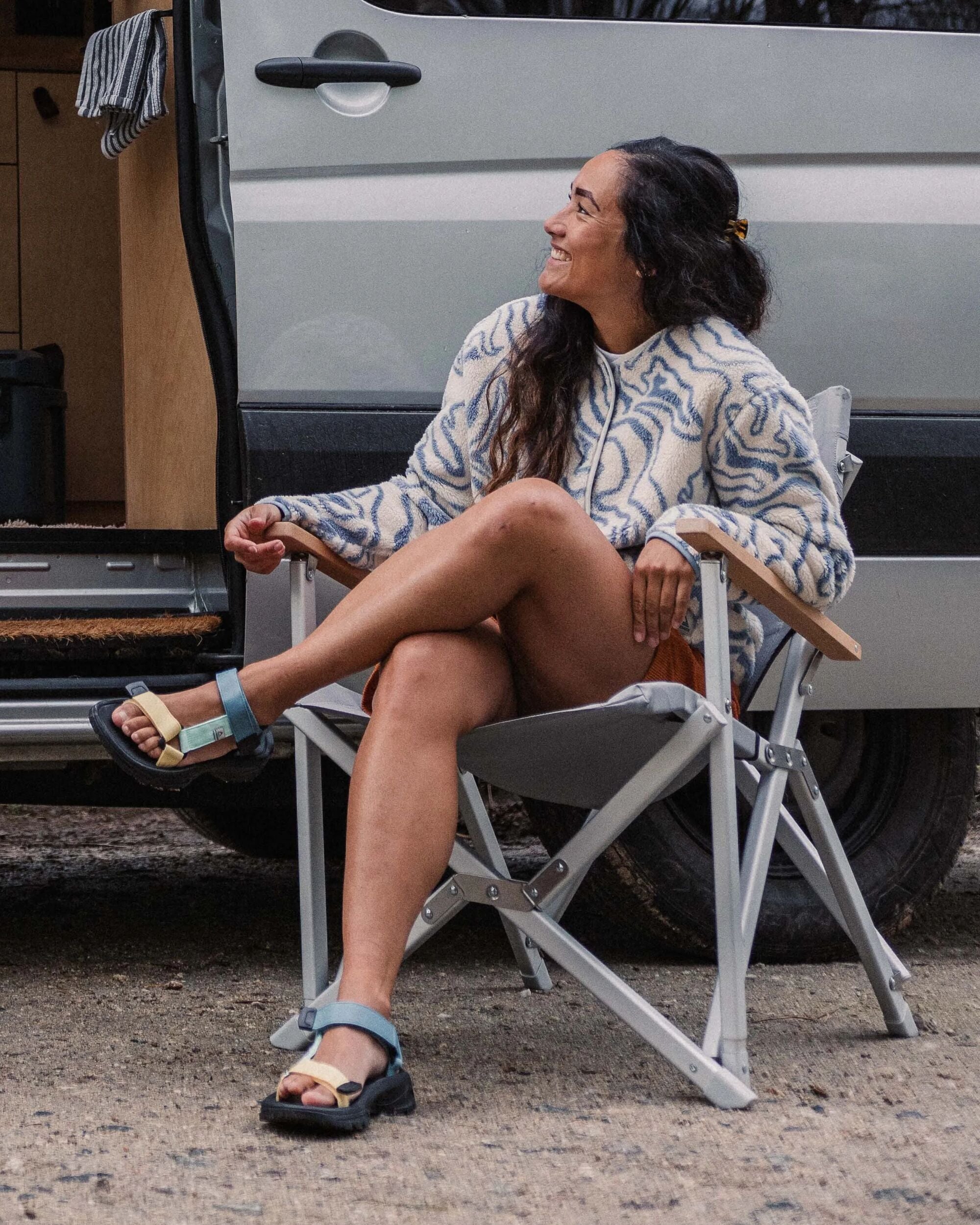 Dometic GO Compact Camp Chair - Silt - Lifestyle - Female