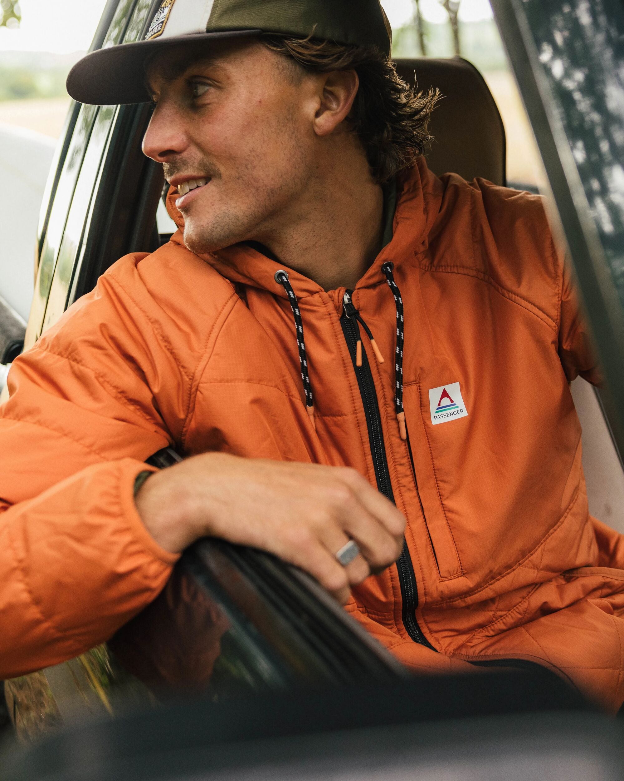 Dylan Recycled Insulated Full Zip Jacket - Burnt Orange - Lifestyle