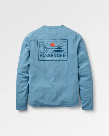 Roamscreen UPF50 Drirelease® Men's LS T-Shirt - Faded Denim - Flatlay