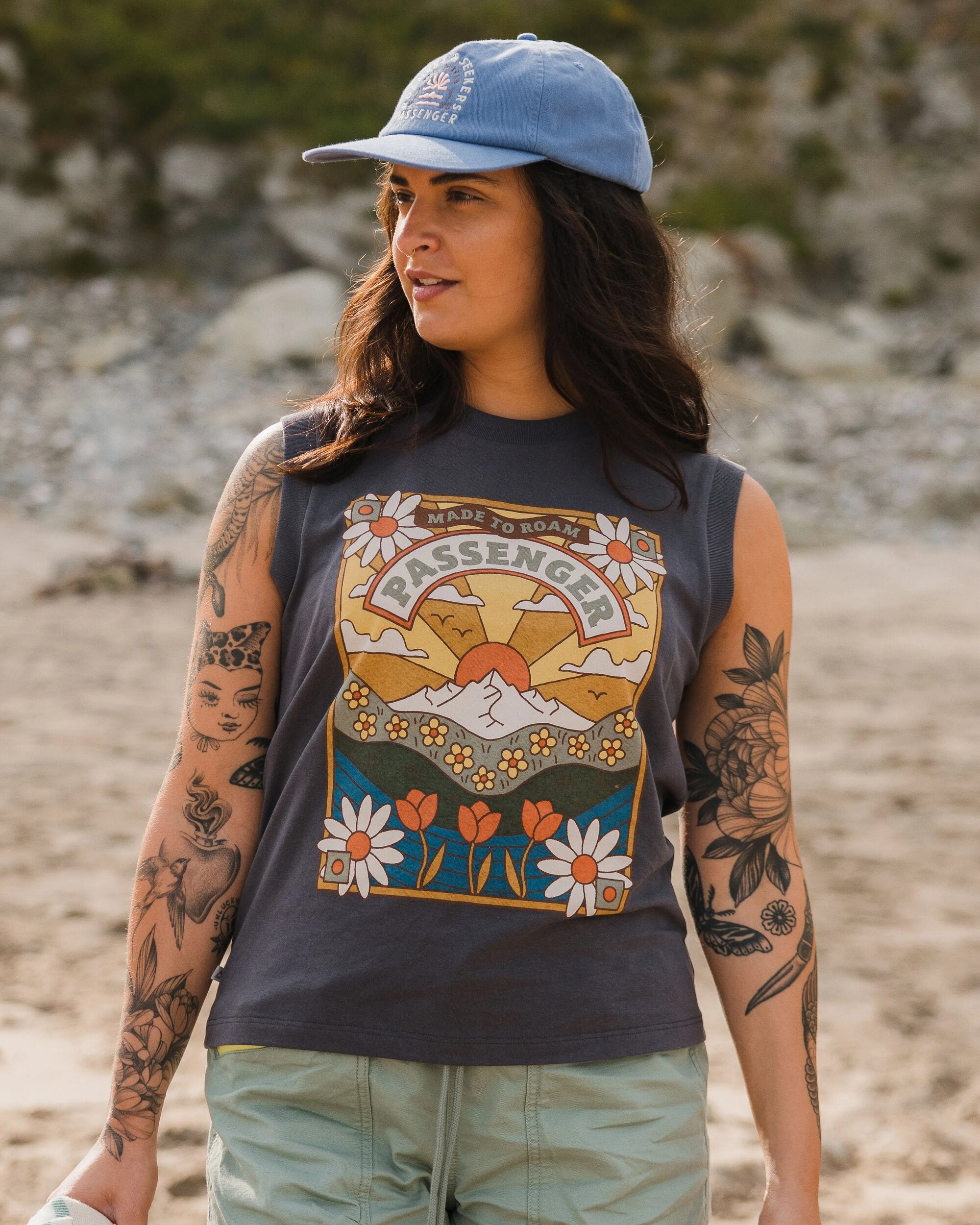 Seasonal Recycled Cotton Vest - Charcoal - Lifestyle