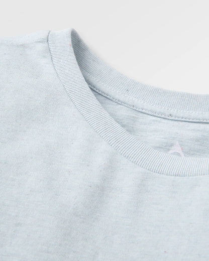 Odyssey Recycled Cotton T-Shirt - Ice Blue - Flatlay