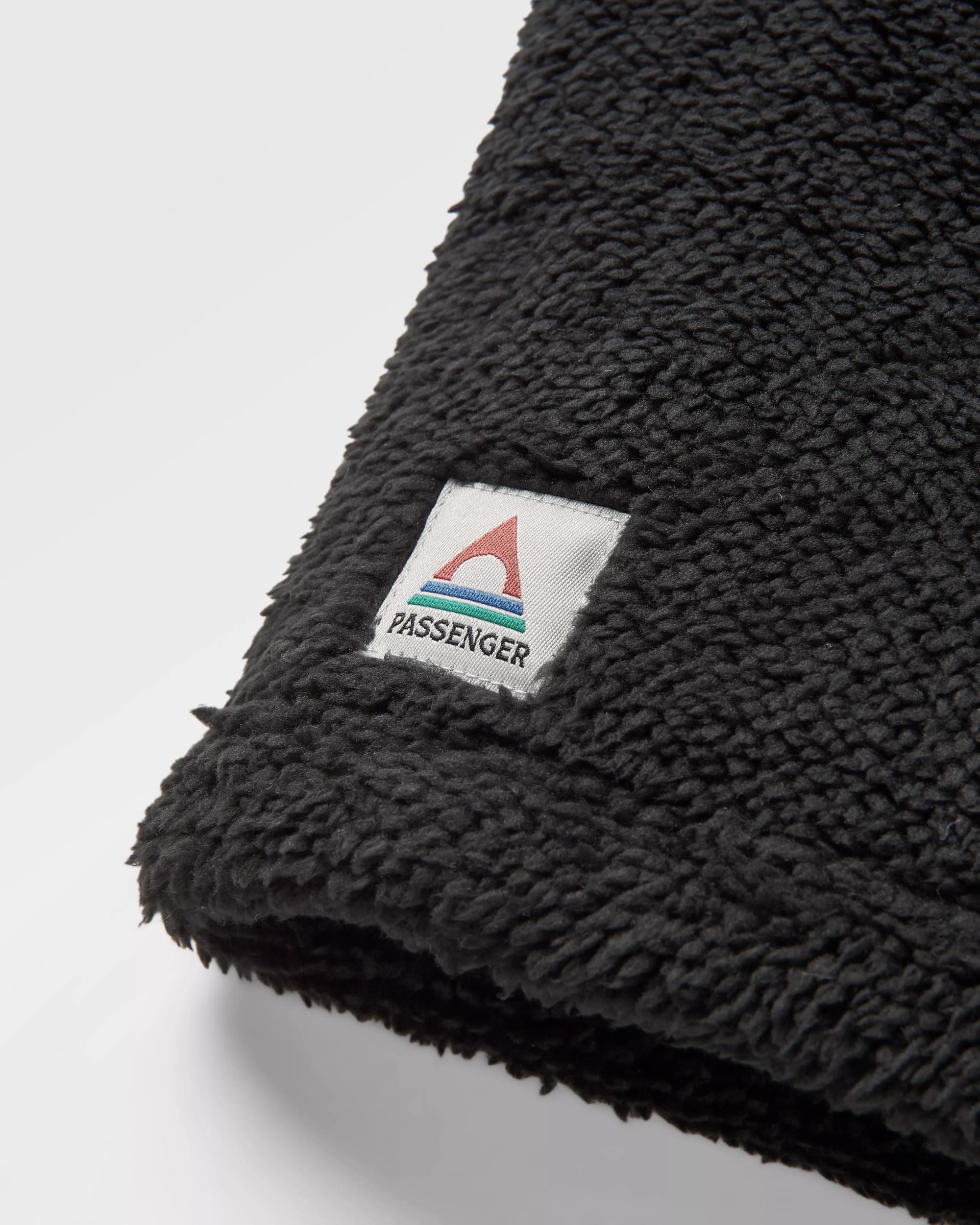 Ash Recycled Sherpa Fleece Snood - Black - Flatlay