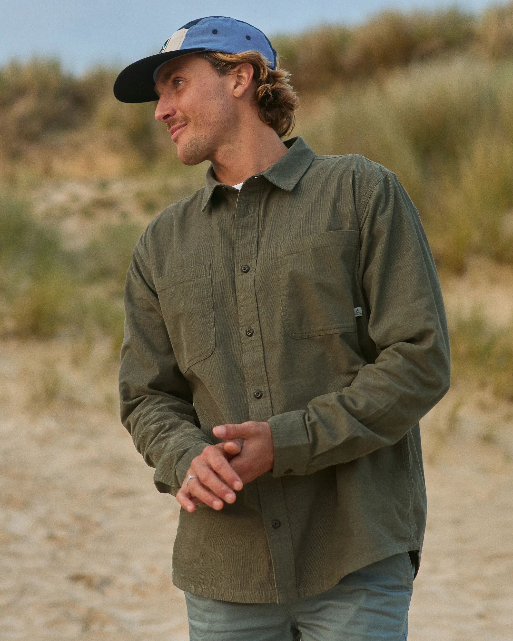 Backcountry Cord Light Shirt - Dusty Olive - Lifestyle