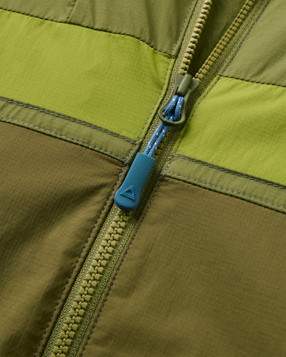 Viento Windshell Jacket - Dark Olive/Clover - Flatlay