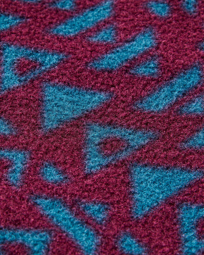 Dusk Recycled Polartec® Fleece - Diagonal Geo Fig - Flatlay