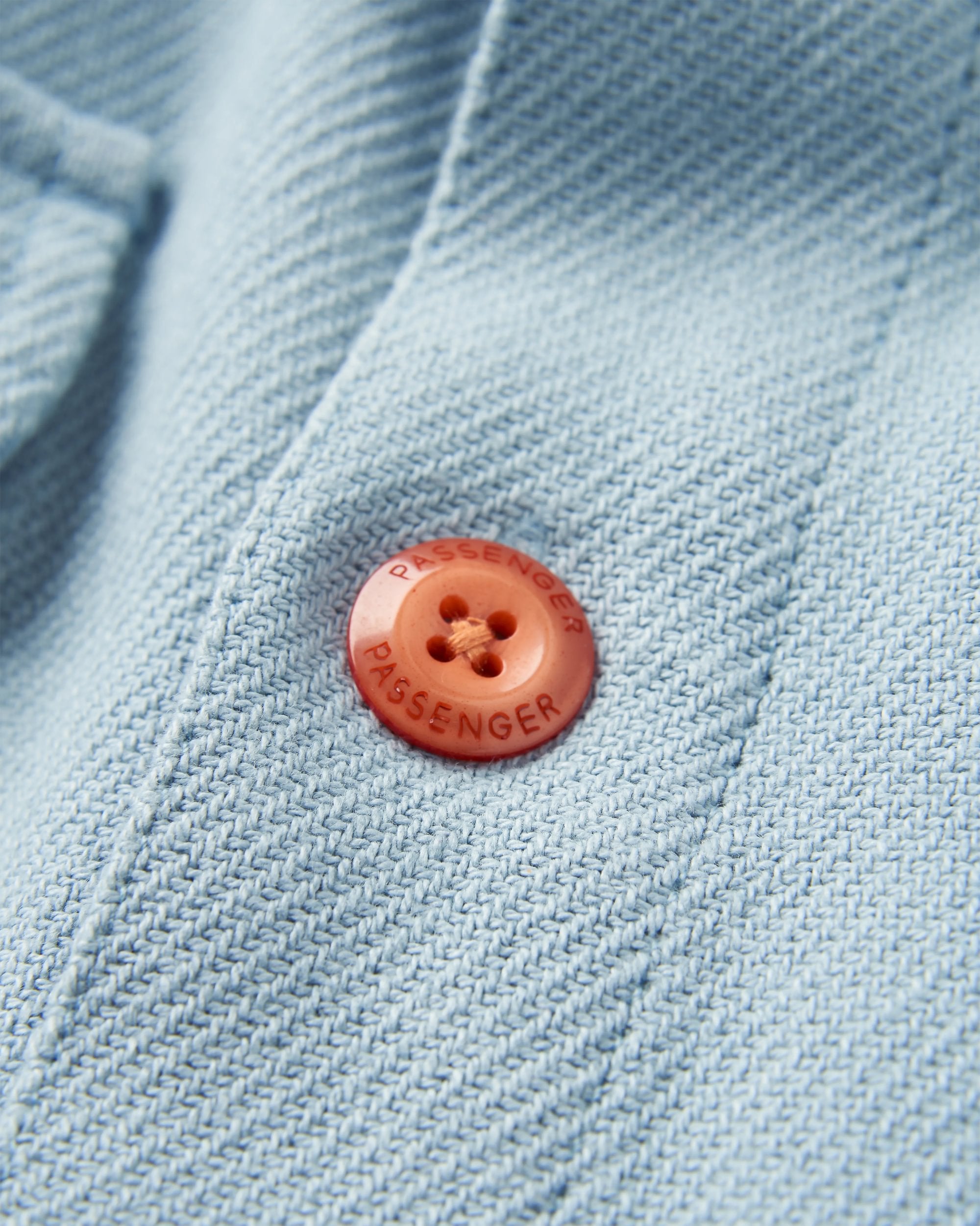 Island Twill Shirt - Faded Denim - Flatlay