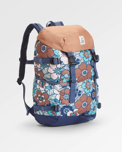 Boondocker Recycled 26L Backpack - Vintage Floral Aqua - Flatlay