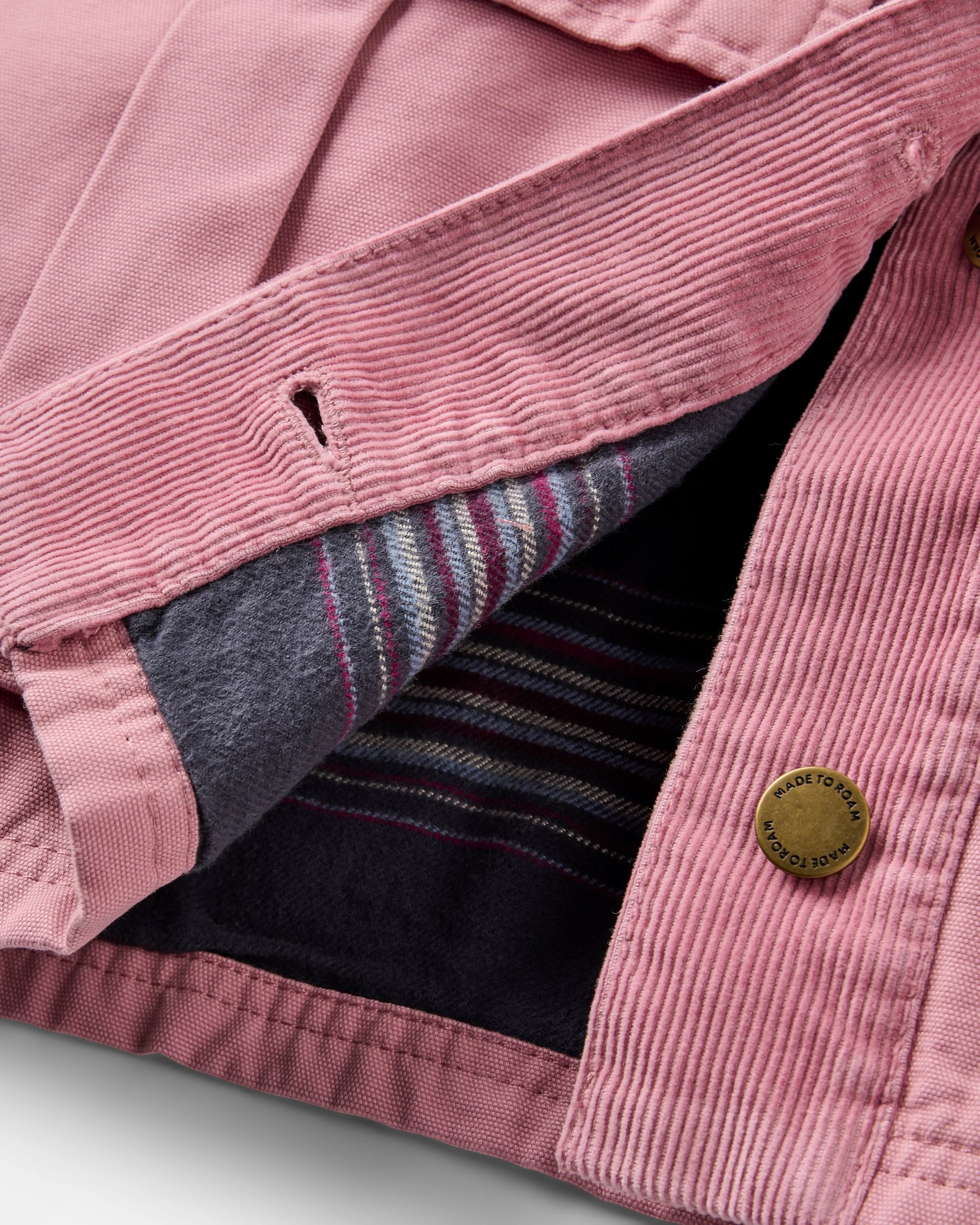 Nomad Corduroy Overshirt - Pink Haze - Flatlay