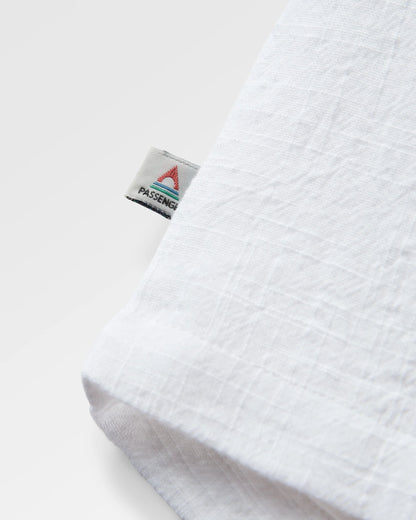 Flurry LS Woven Top - White - Flatlay