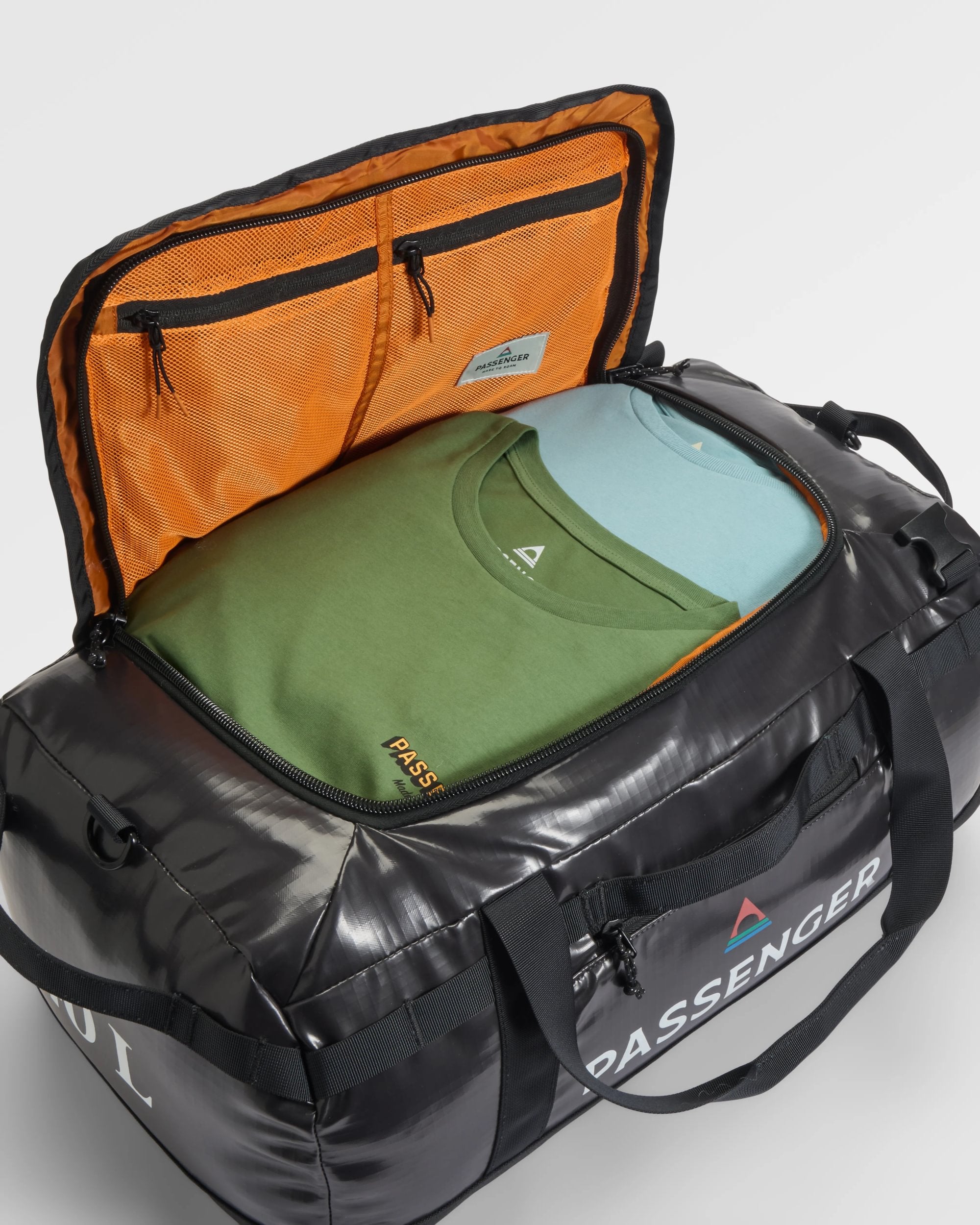 Roamer Recycled 40L Duffel Bag - Phantom Black - Flatlay