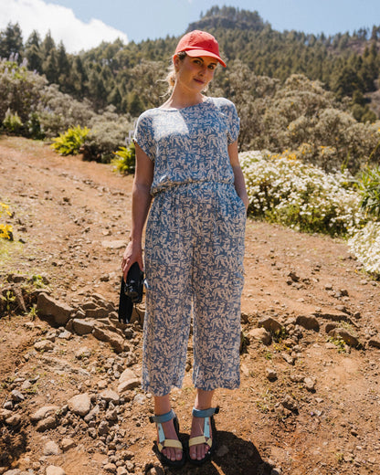 Thimbleberry Jumpsuit - Mountain Foliage Faded Denim - Lifestyle