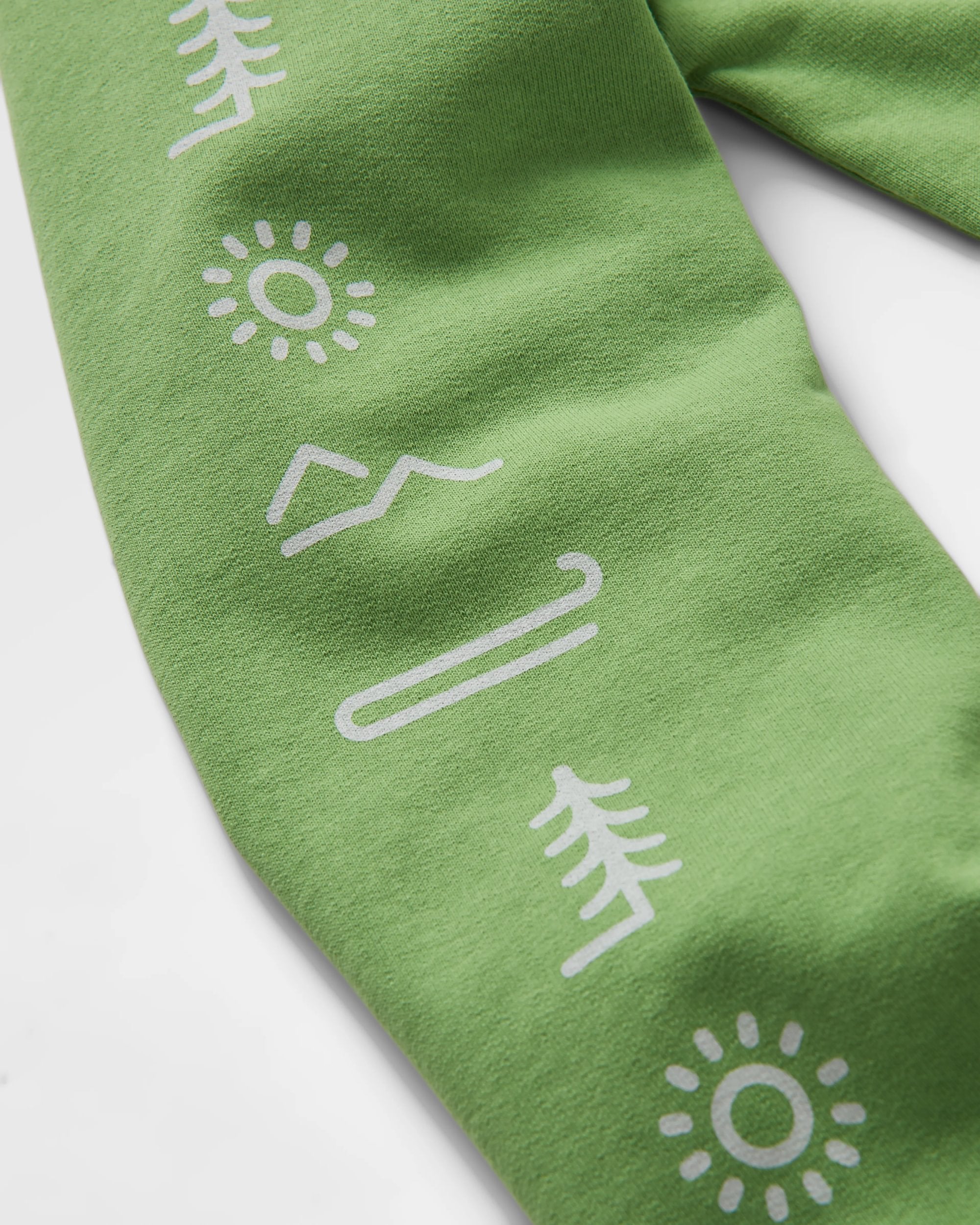 Phoenix Recycled Cotton Oversized Sweatshirt - Pear Green - Flatlay