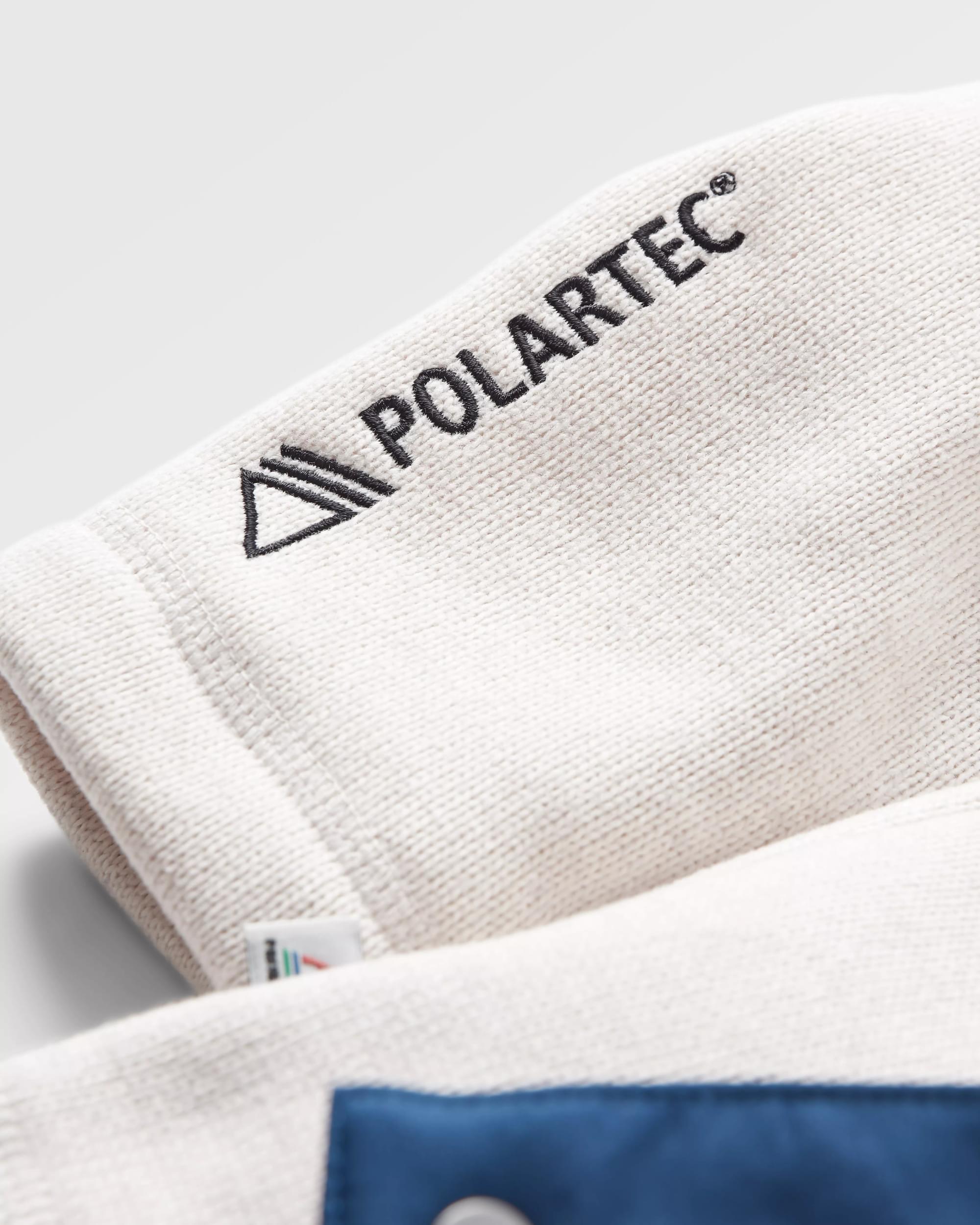 Women's Amber Recycled Polartec® Fleece - Vintage White - Flatlay