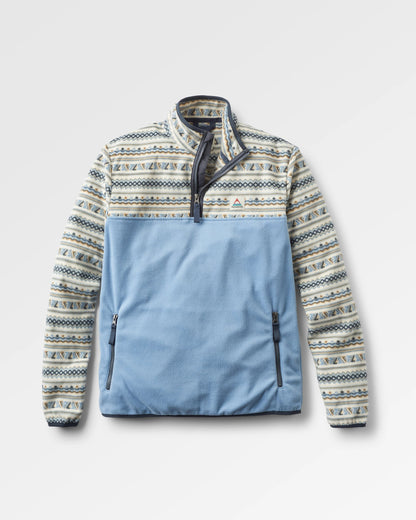 Set Off Recycled Polar 1/4 Zip Fleece - Geo Stripe Birch  - Flatlay