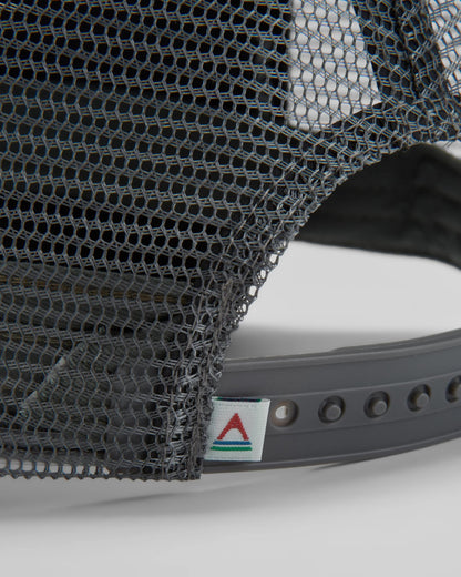 Heritage Mesh Snapback Cap - Storm Grey/ Black - Flatlay