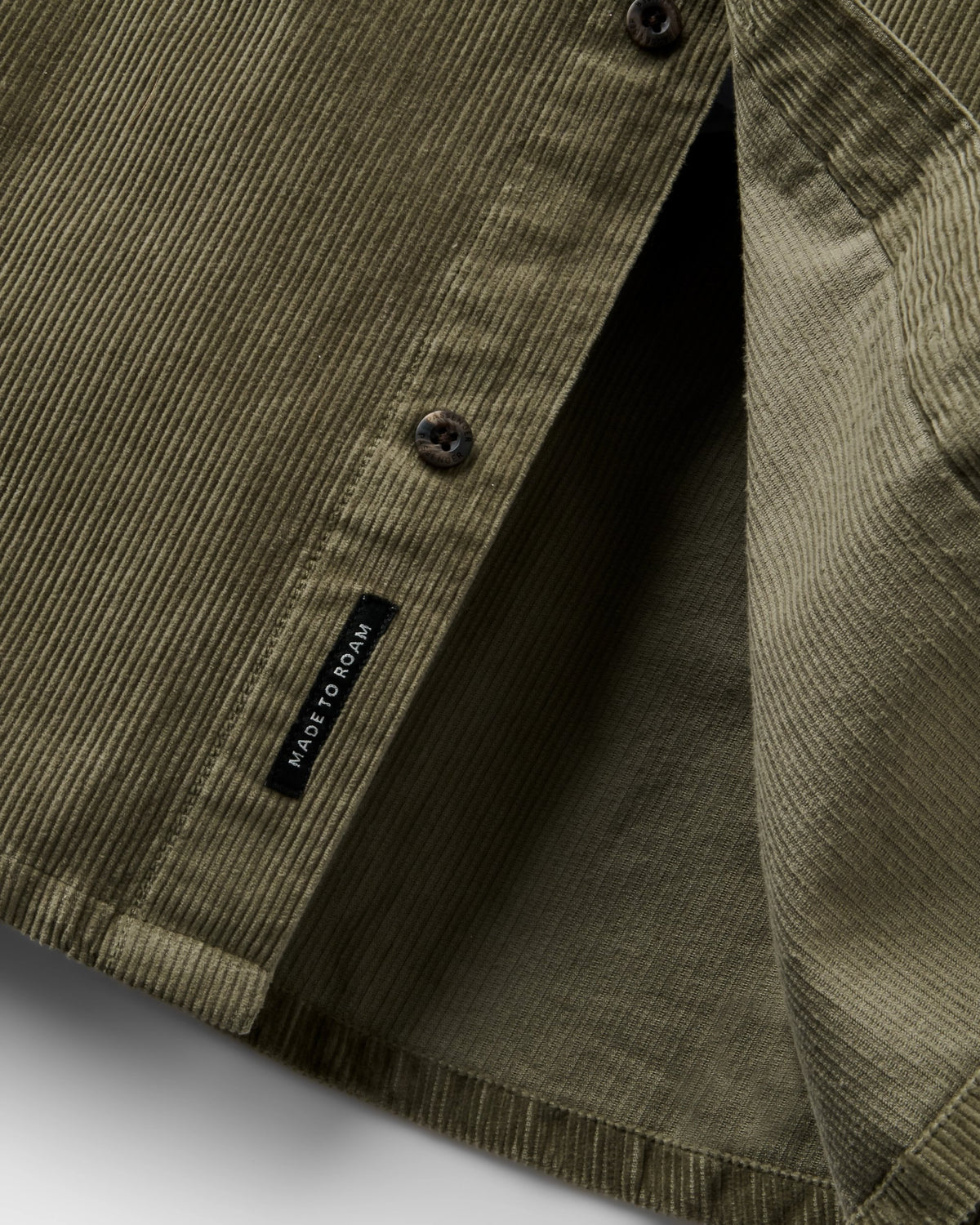Backcountry Cord Shirt - Dusty Olive - Flatlay