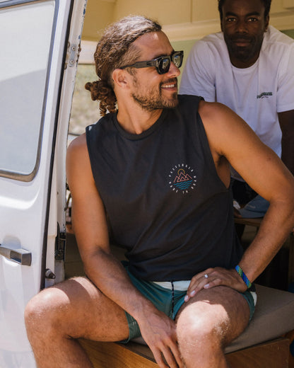 Escapism Recycled Cotton Vest - Black - Lifestyle