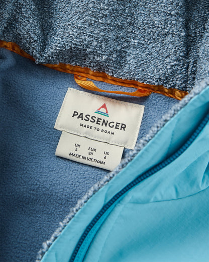 Warming Full Zip Windproof Fleece - Stormy Blue/Retro Blue  - Flatlay