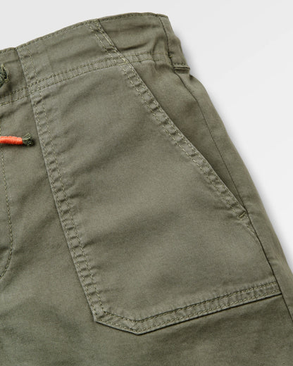 Carriso Short - Dusty Olive - Flatlay