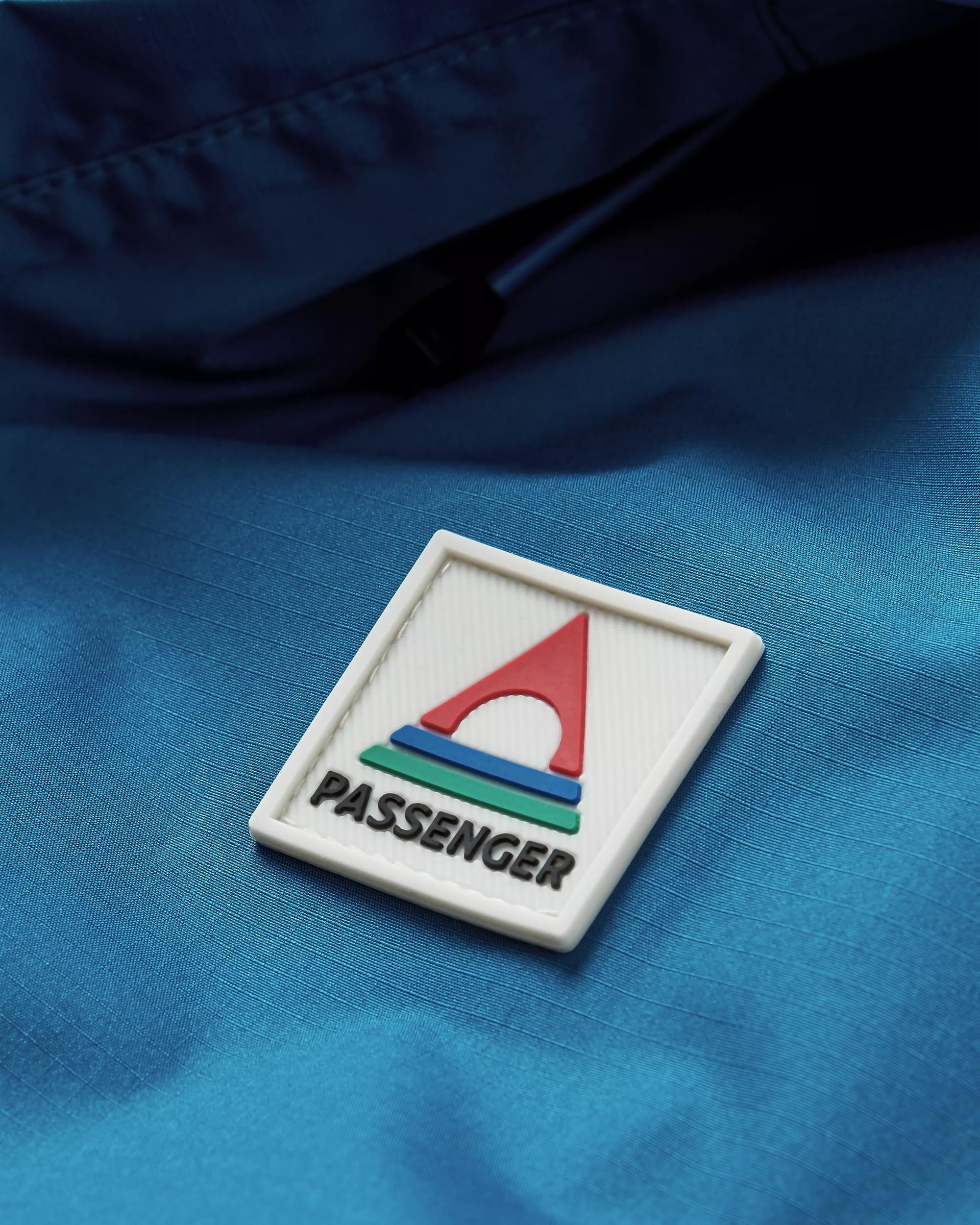 Season Water Resistant Recycled Jacket - Corsair Blue/ Apricot - Flatlay