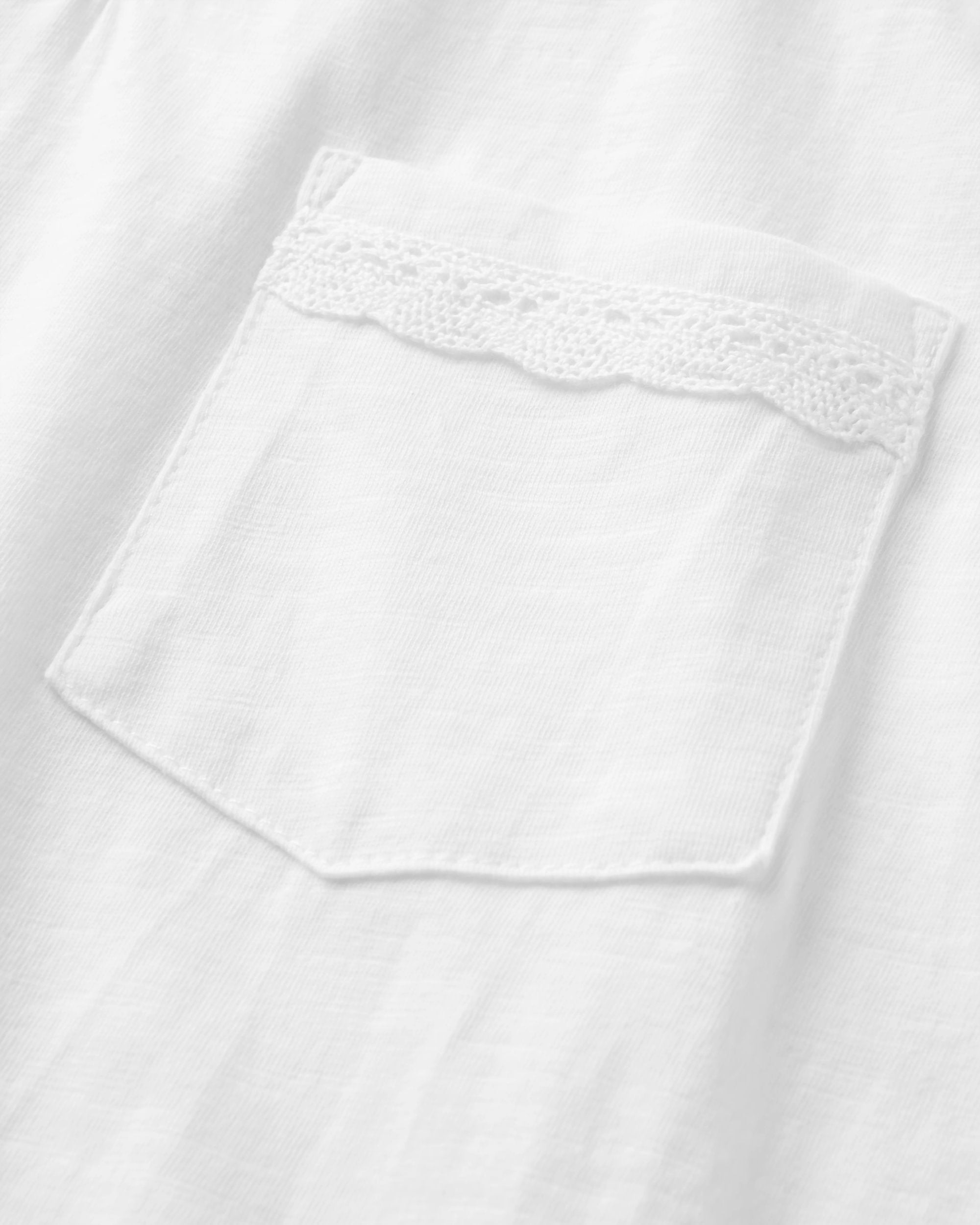 Rivergate Recycled Cotton Top - White - Flatlay