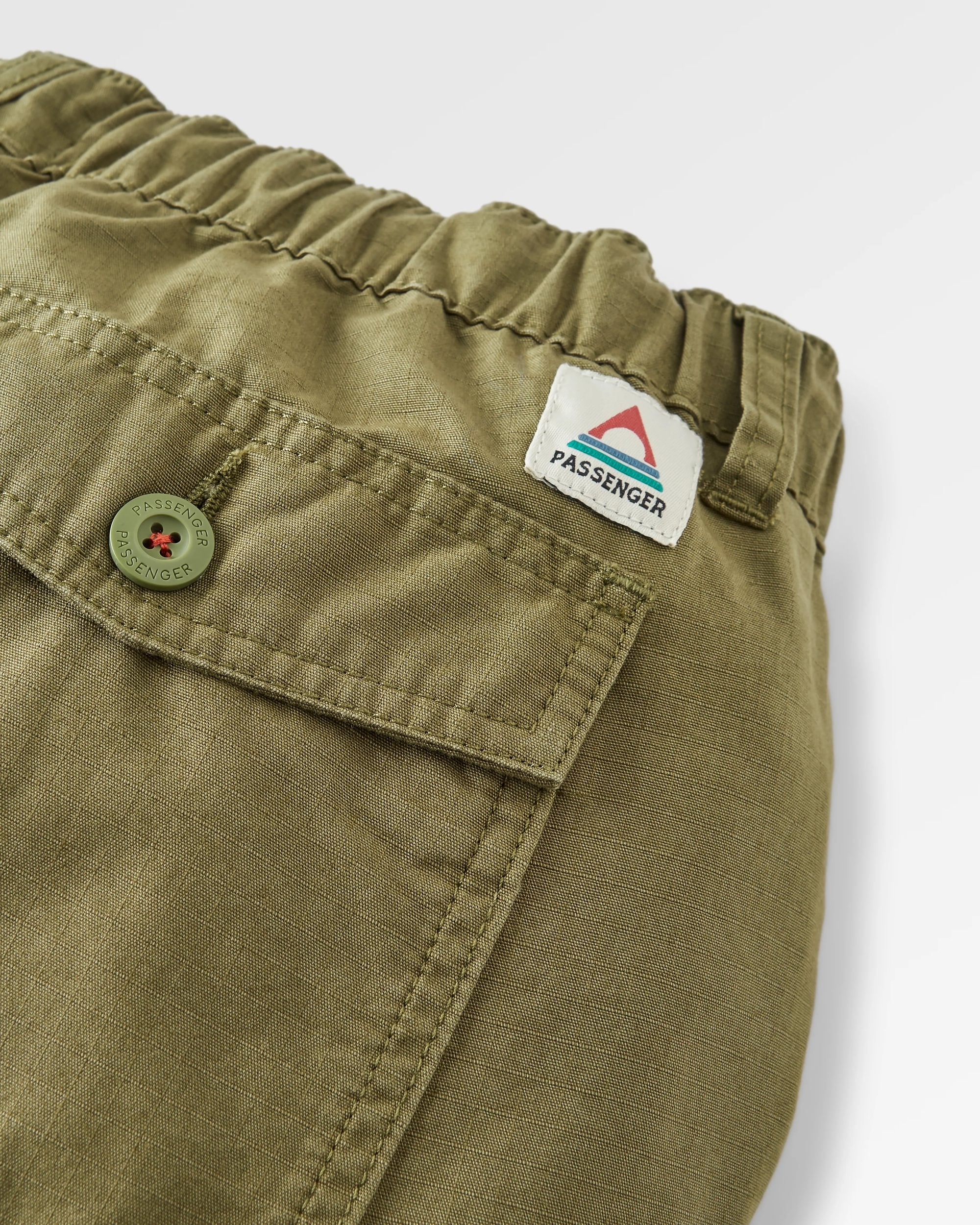Rif-Raf Organic Cotton Ripstop Trouser - Khaki - Flatlay