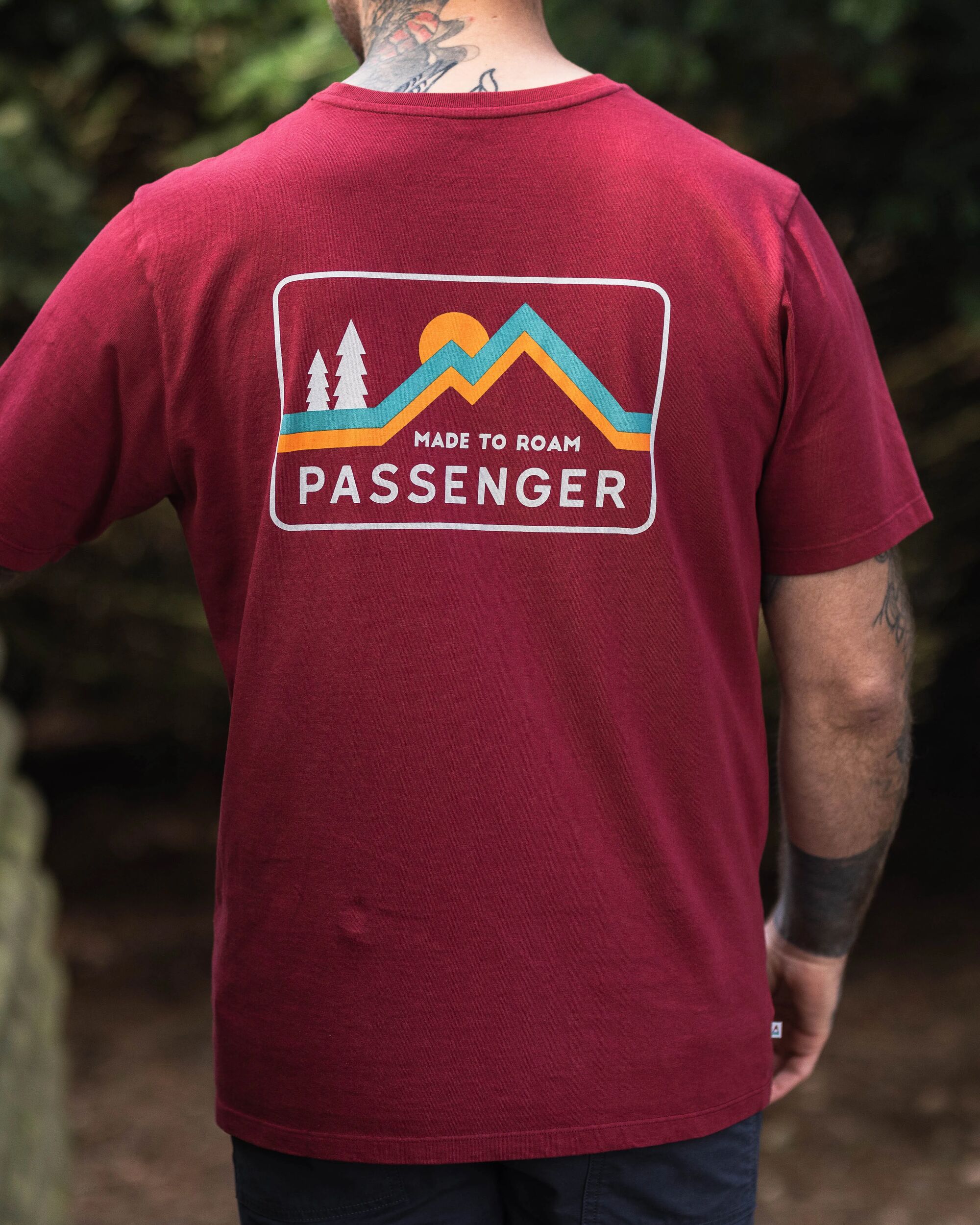 Made To Roam Recycled Cotton T-Shirt - Forest Berry - Lifestyle