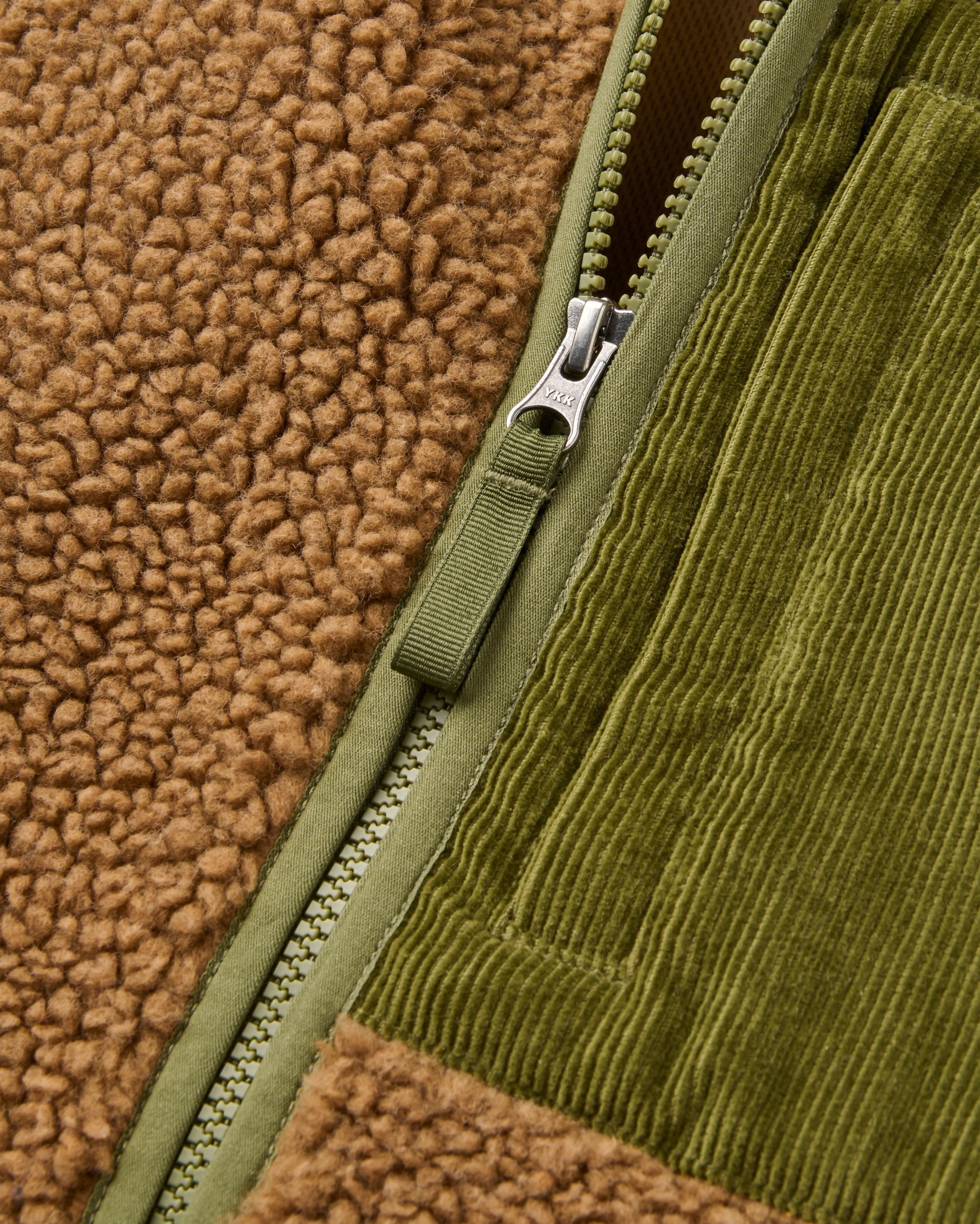 Trekker Deep Pile Sherpa Vest - Caramel - Flatlay