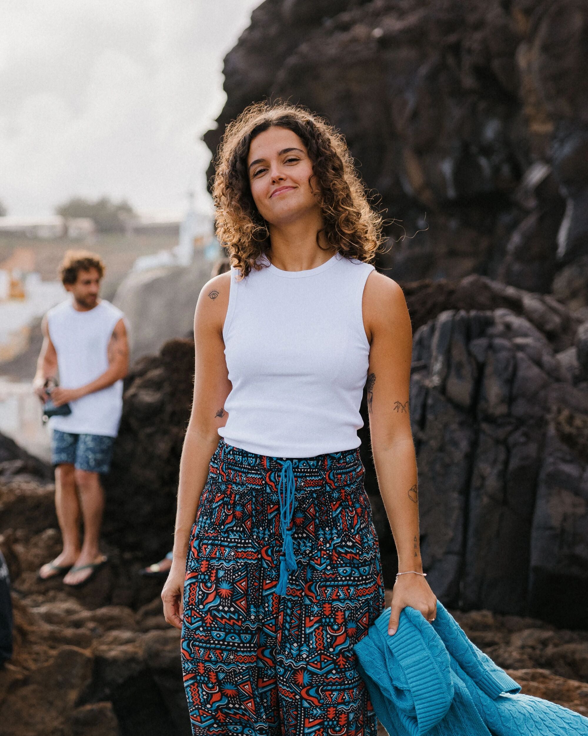 Atmos Ribbed Tank Vest - White - Lifestyle