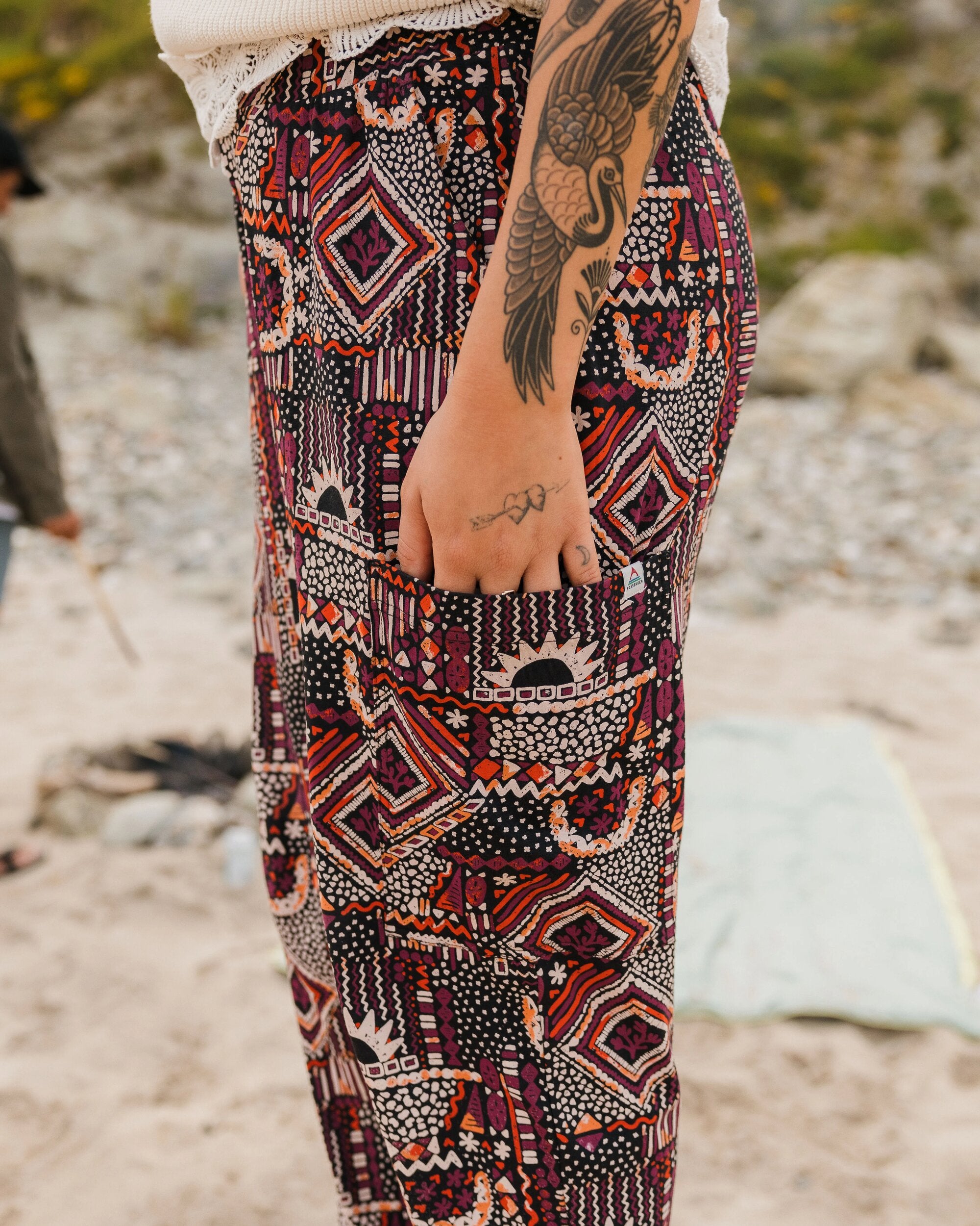 Day Dream Recycled Trouser - Vintage Patchwork Black/Multi - Lifestyle