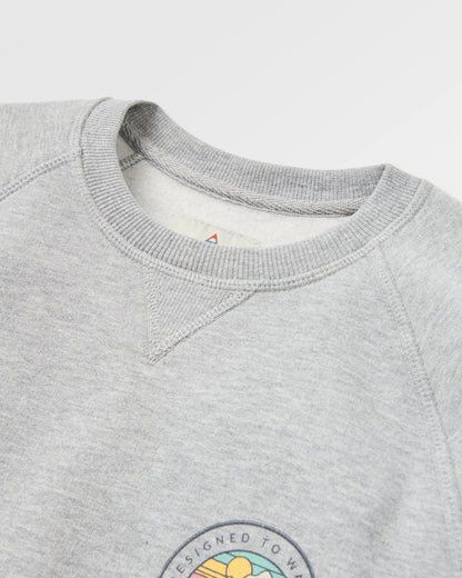 Odyssey Organic Cotton Sweatshirt - Mid Grey Marl - Flatlay