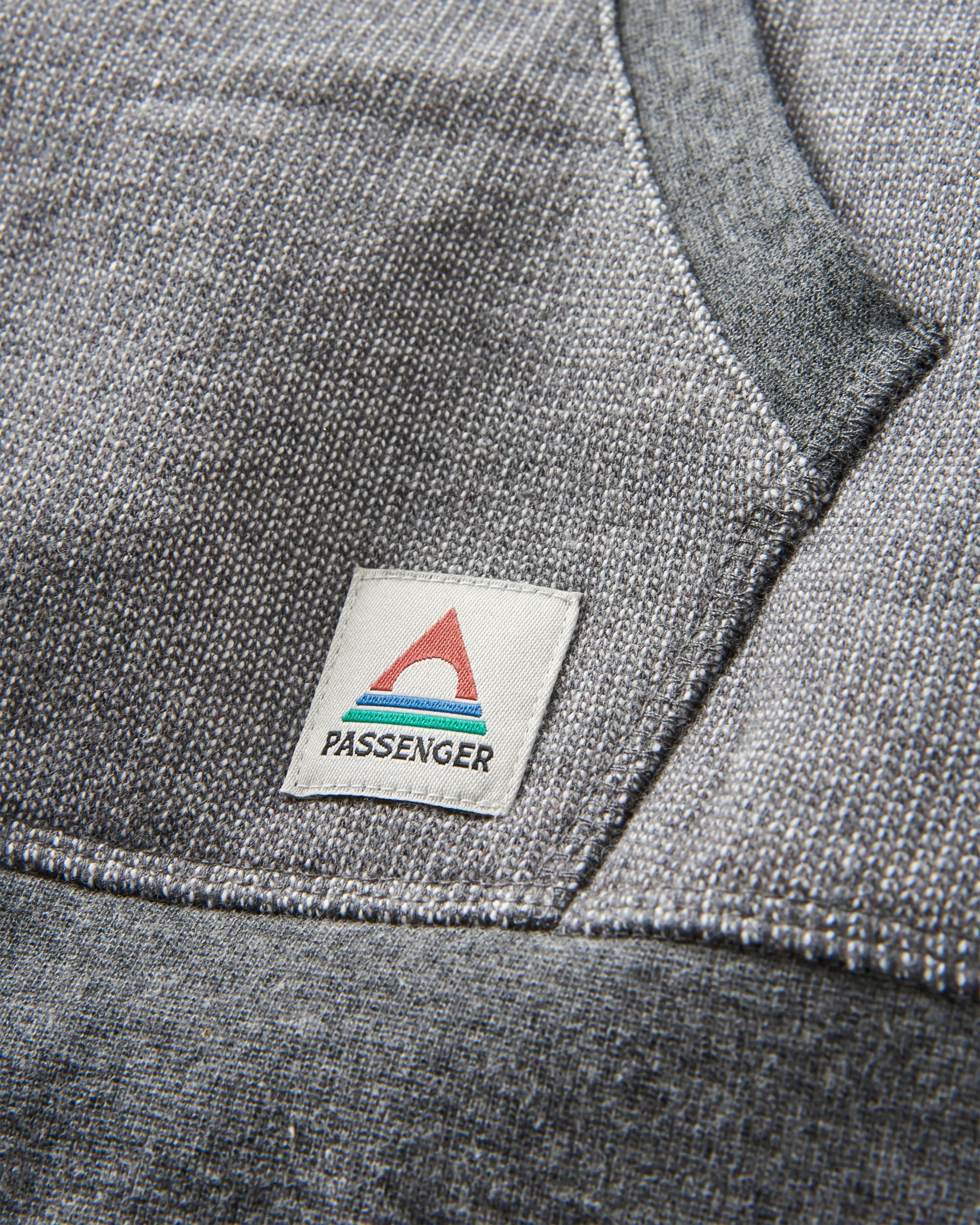 Heritage Textured Relaxed Fit Hoodie - Charcoal - Flatlay