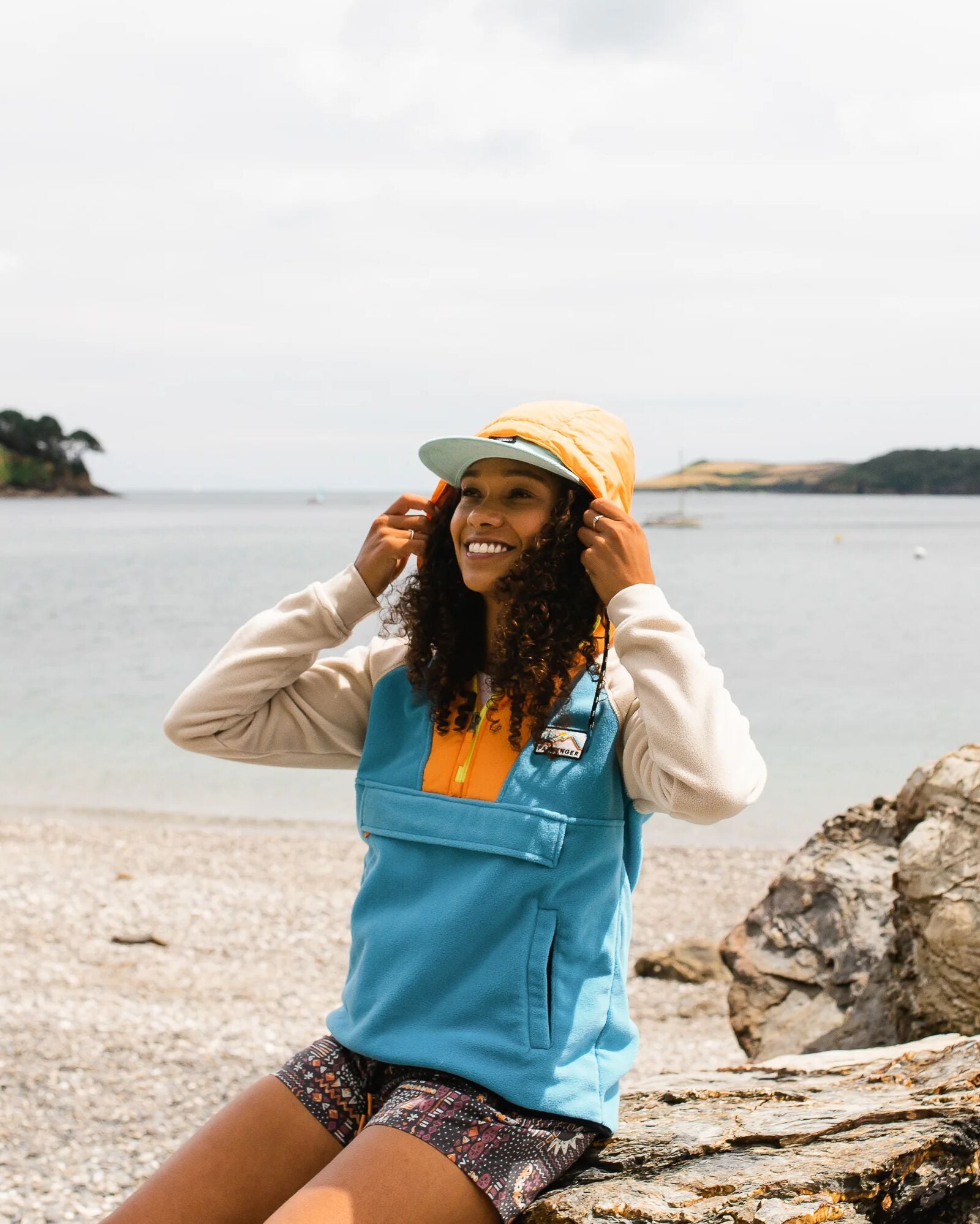 Alexander Recycled Polar Hooded Fleece - Blue Pool - Lifestyle