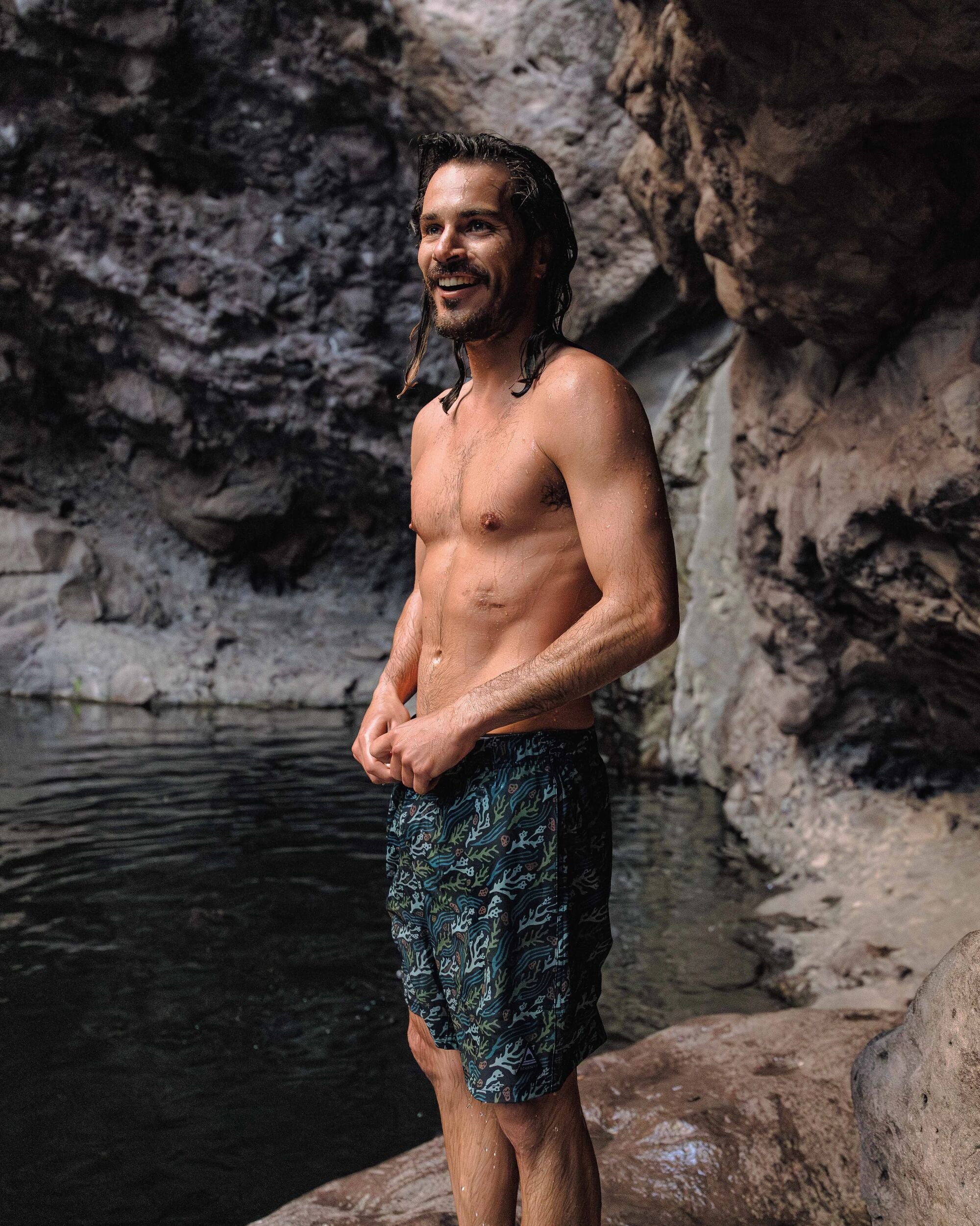 Porto Recycled All Purpose Swim Short - Ocean Current Black - Lifestyle