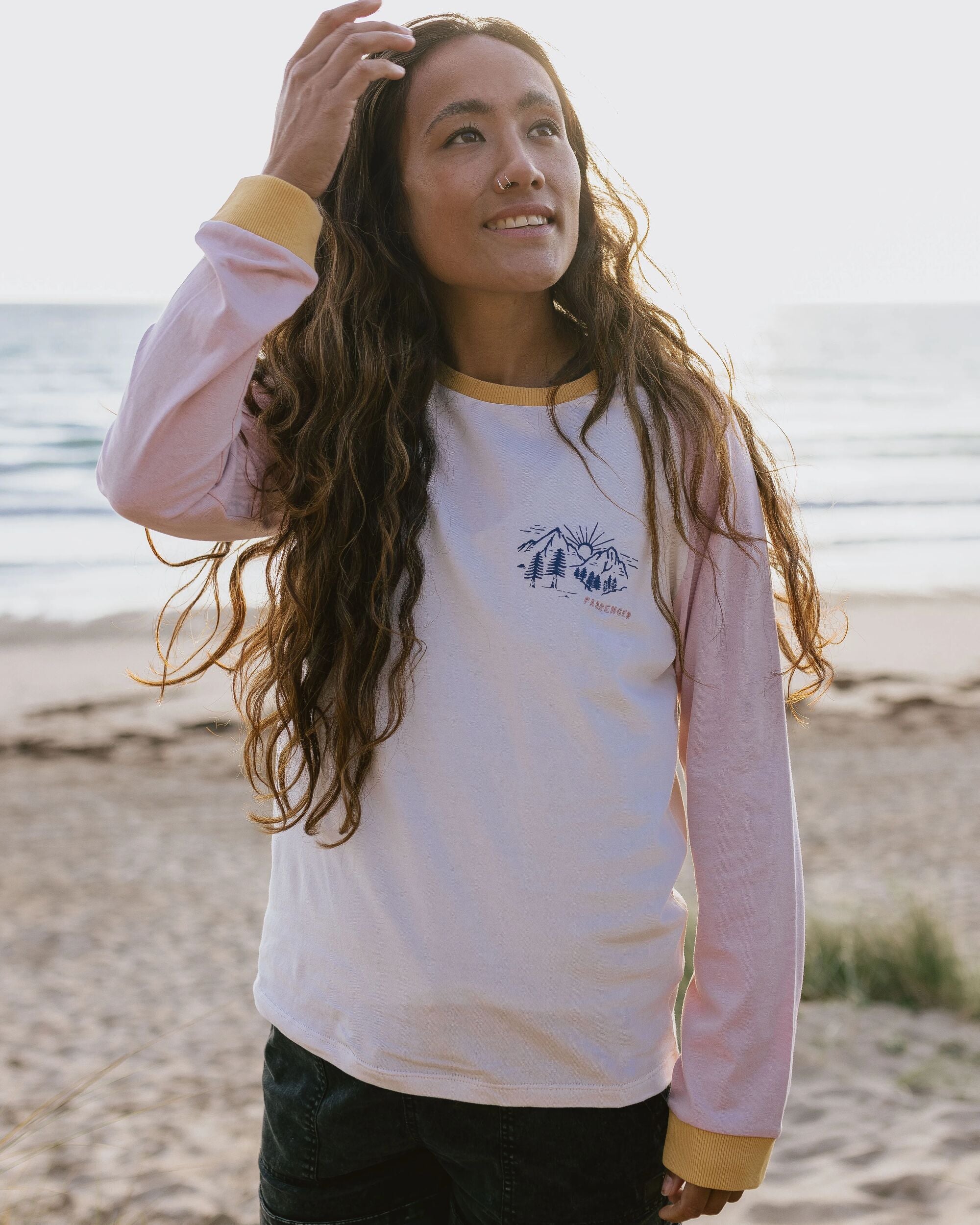 T-shirt à Manches Longues en Coton Recyclé Riser Birch