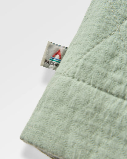 Mira Organic Cotton Quilted Overshirt - Pistachio - Flatlay