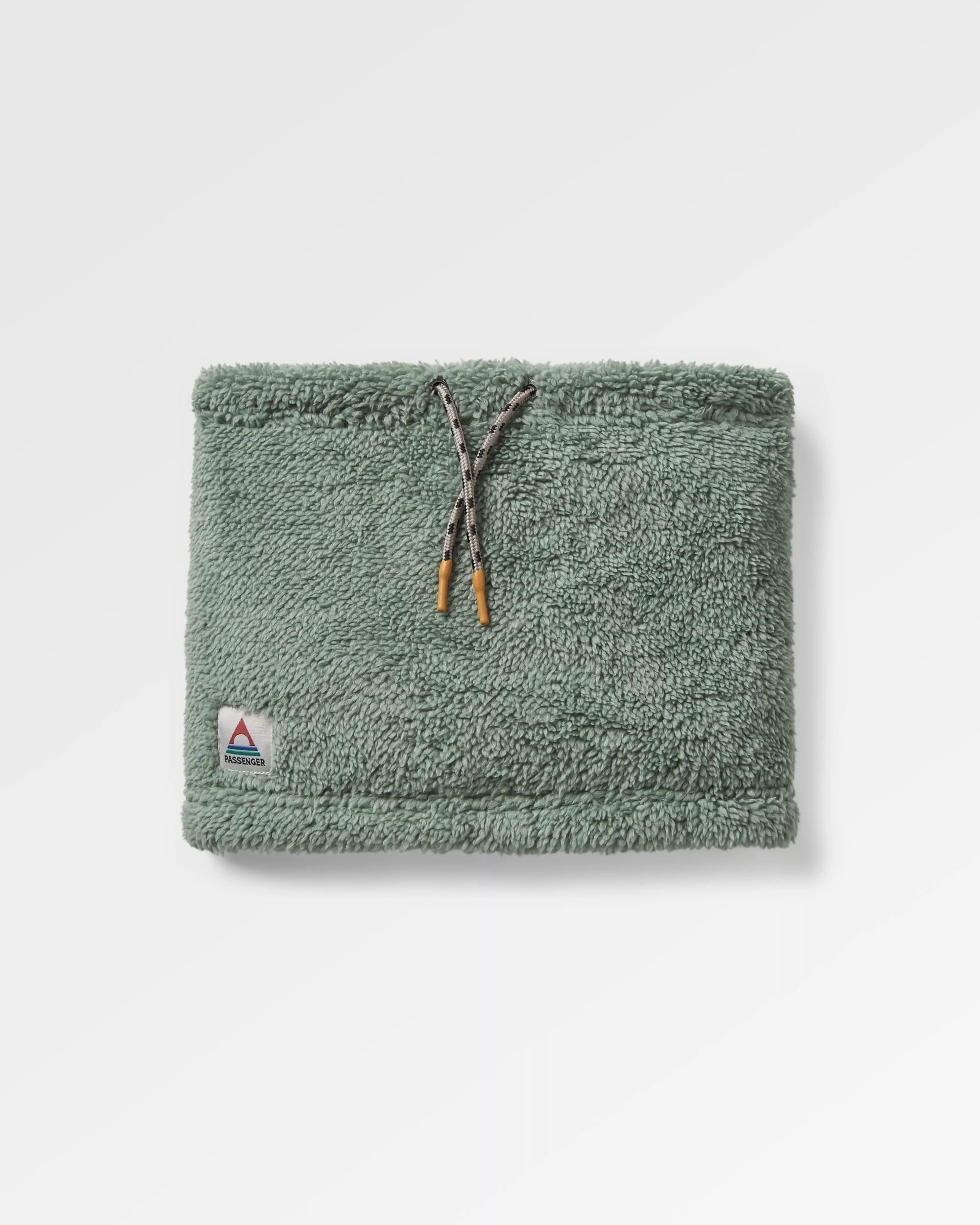 Ash Recycled Sherpa Fleece Snood - Pistachio - Flatlay