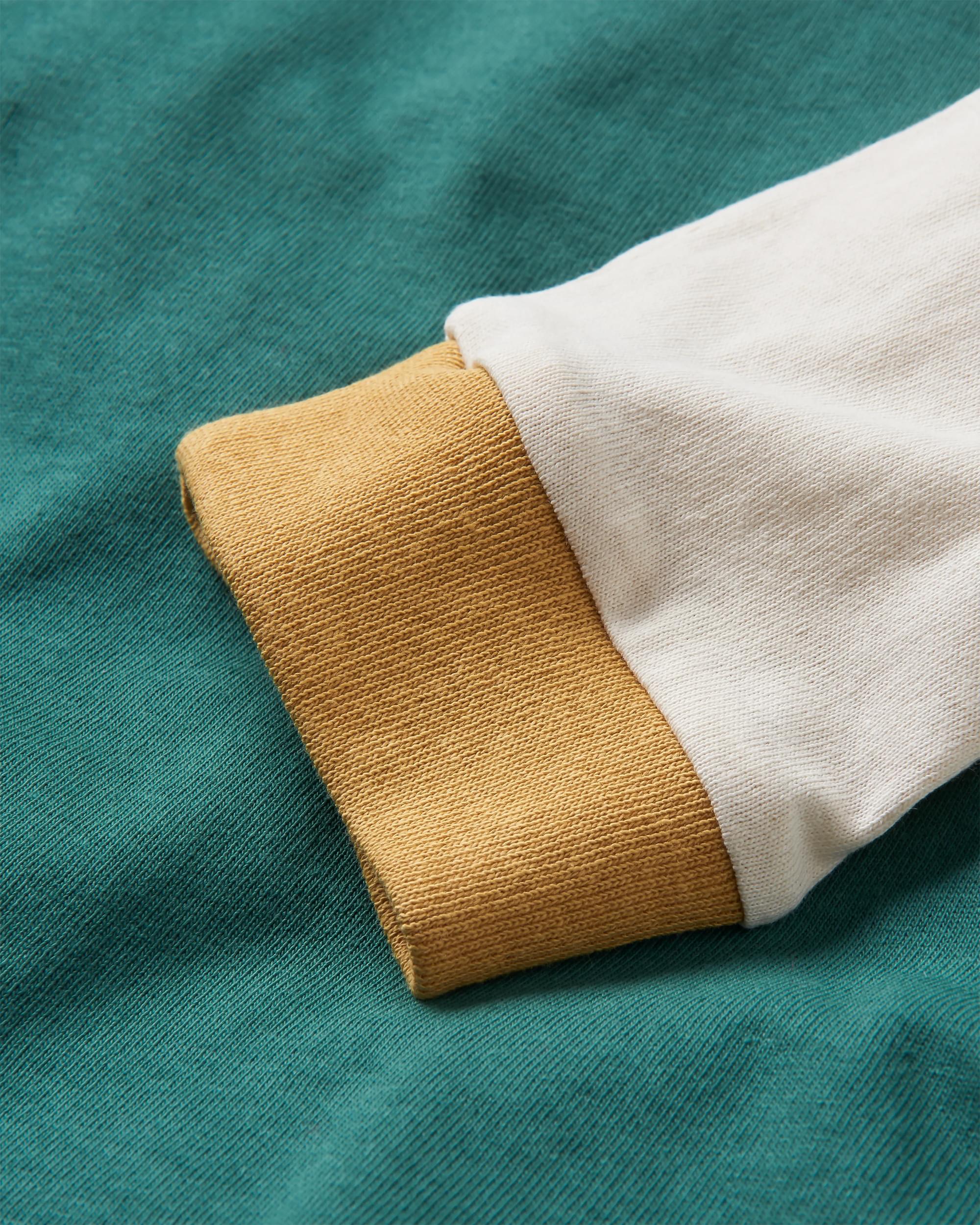 Riser Recycled Cotton LS T-Shirt - Mediterranean - Flatlay