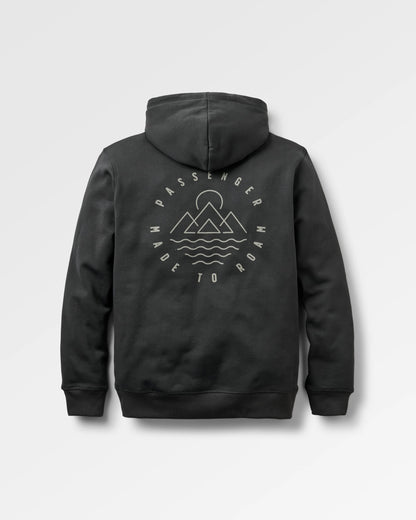 Escapism Recycled Cotton Hoodie - Black - Flatlay