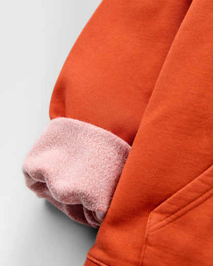Boundless Relaxed Fit Hoodie - Dark Rust - Flatlay