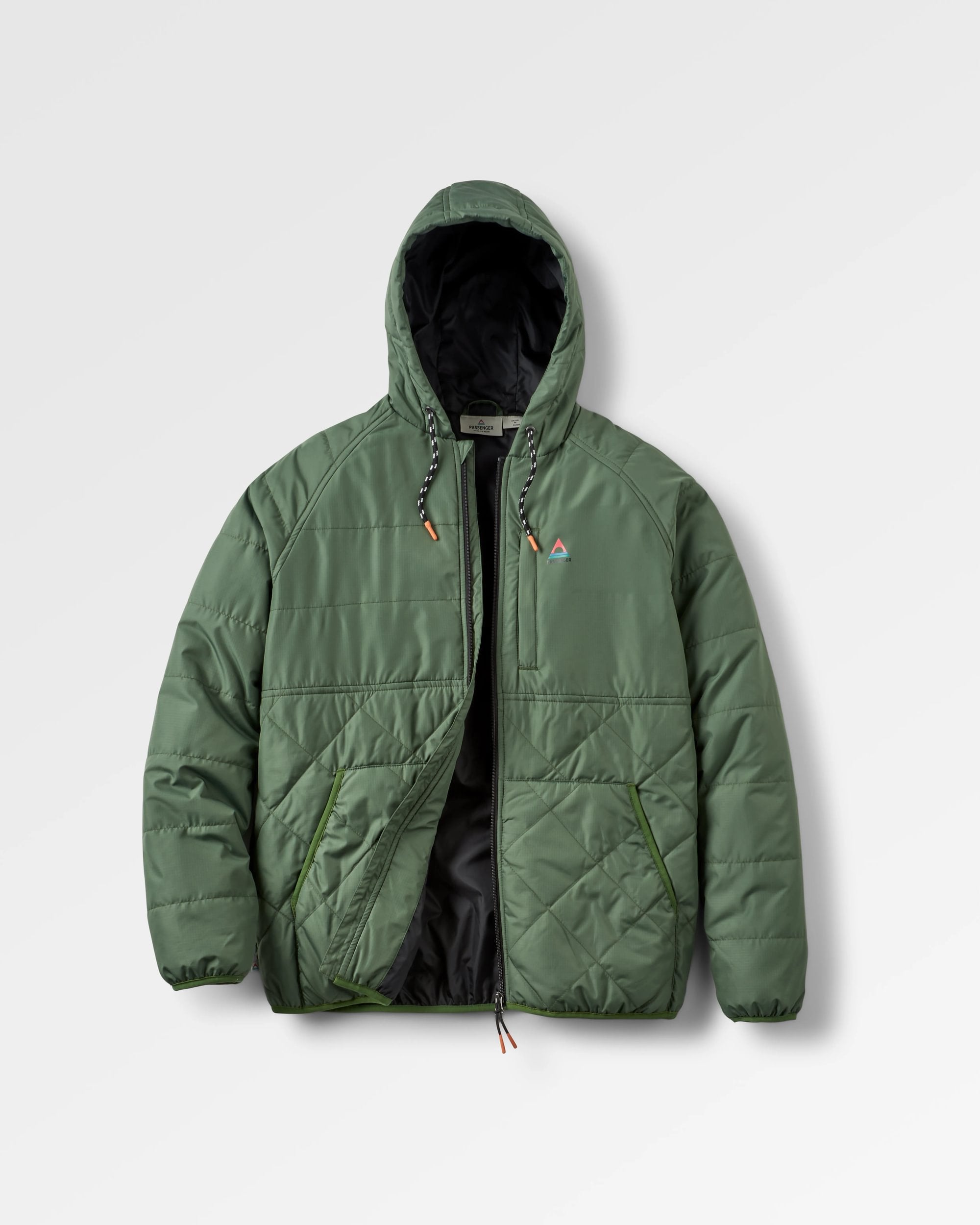 Dylan Recycled Insulated Full Zip Jacket - Wild Green - Flatlay