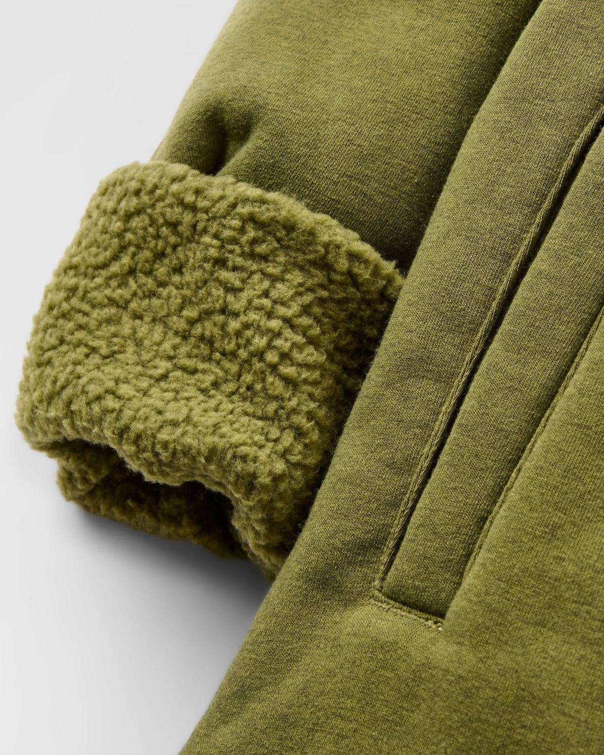 Tidal Full Zip Fleece Lined Hoodie - Khaki - Flatlay