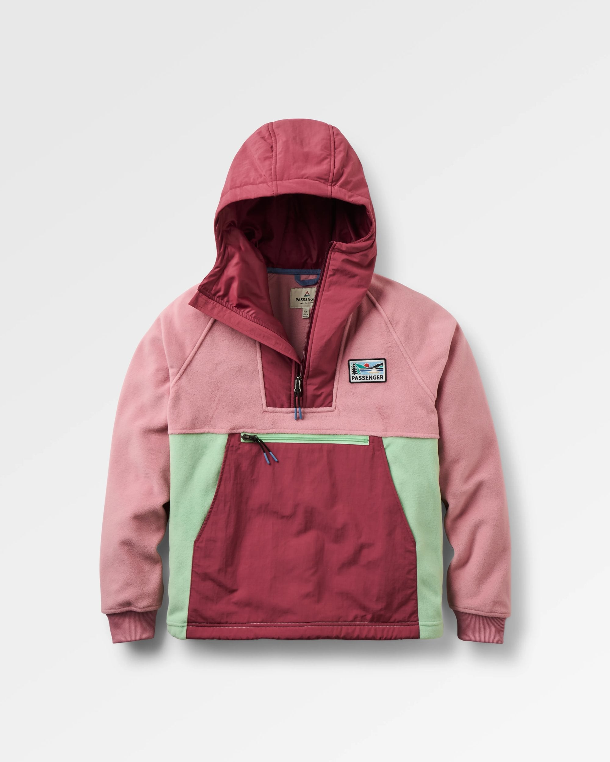 Alexander Recycled Hooded Polar Fleece - Pink Haze
 - Flatlay