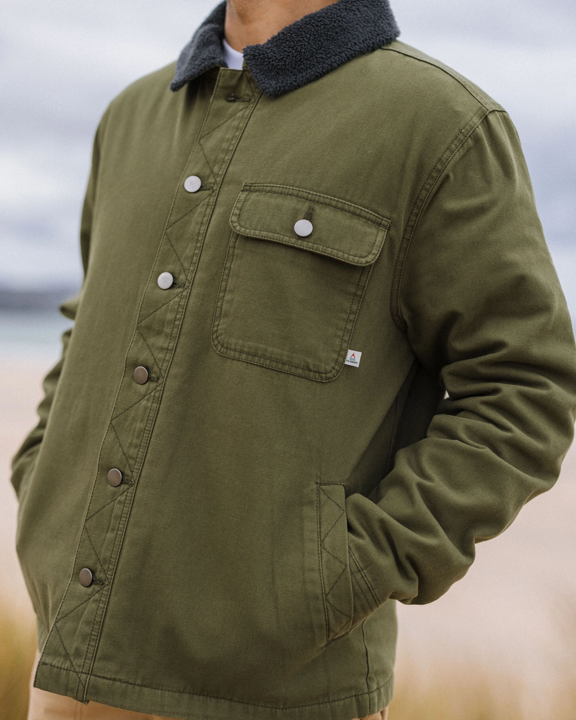 Falcon Organic Cotton Jacket - Khaki - Lifestyle