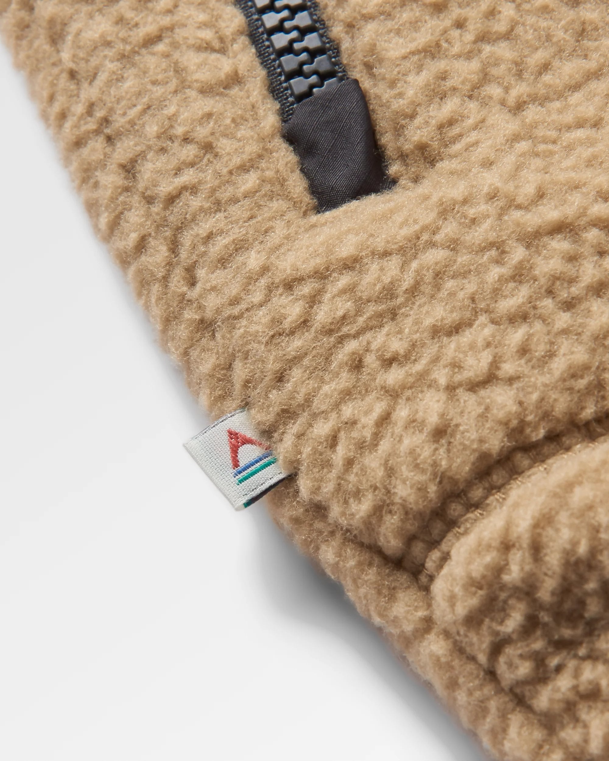 Offgrid 1/2 Zip Recycled Sherpa Fleece - Biscuit - Flatlay