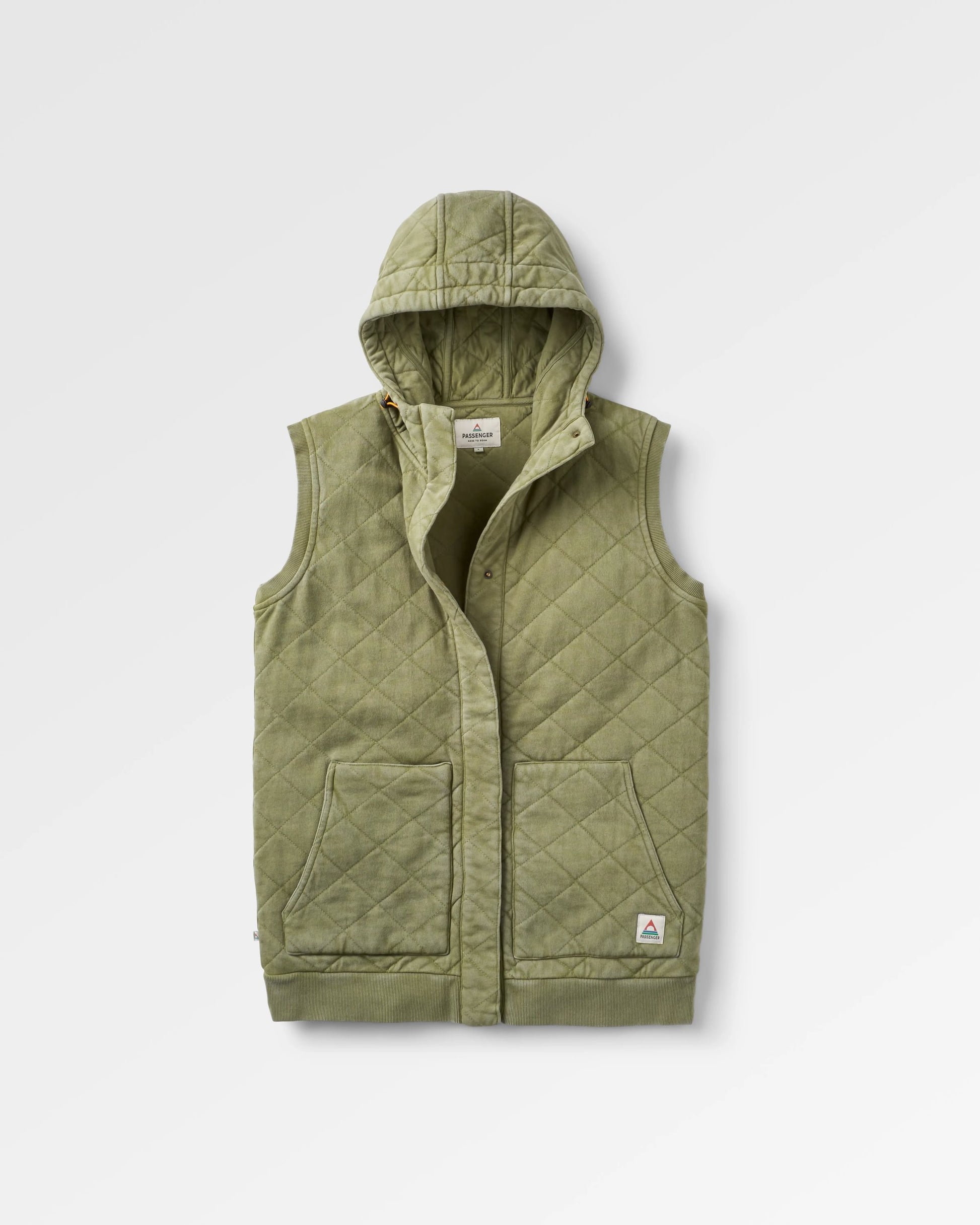 Clementine Recycled Quilted Vest - Khaki