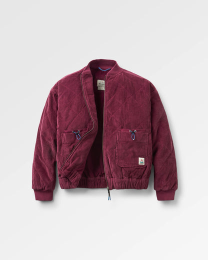 Lucia Quilted Cord Jacket - Fig - Flatlay