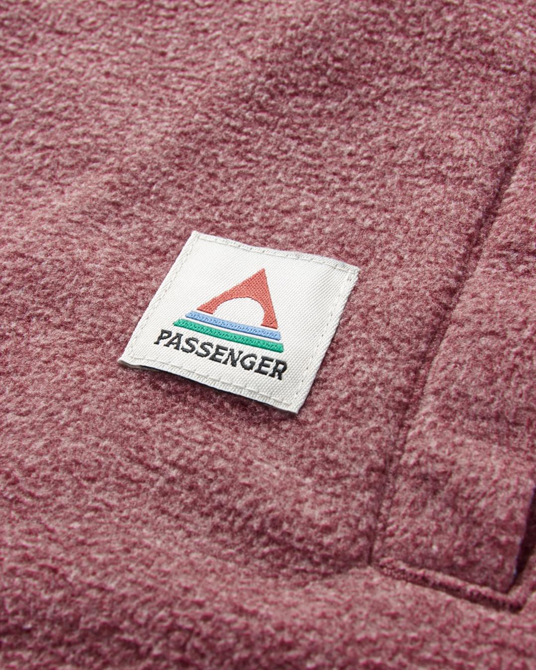 Maple Polar Recycled Fleece Shirt - Wine Marl - Flatlay