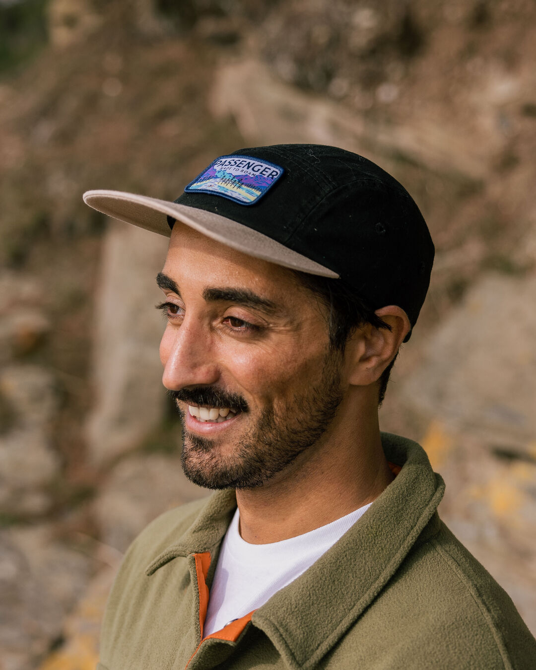 Love The Wild Recycled Cotton 5 Panel Cap - Black - Lifestyle - Male