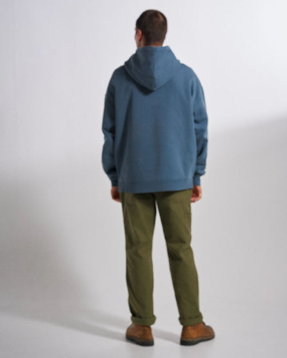 Boundless Relaxed Fit Hoodie - Stormy Blue - Studio Model